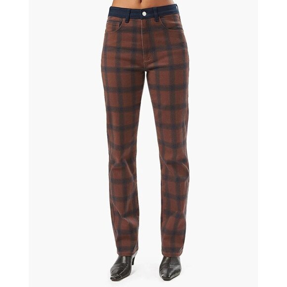 Weworewhat Women's Color Block Icon Jean Brown Navy Size 26 NWT - Picture 1 of 9